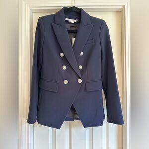 Veronica Beard Miller Dickey Jacket: Navy with Silver Buttons, size 4!